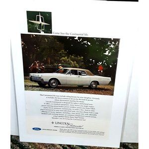 1967 Lincoln Continental Distinguished Motorcar Print Ad vintage 60s